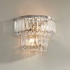 Vienna Full Spectrum Magnificence Modern Wall Light Sconce Satin Nickel Hardwire 10" 2-Light Fixture Tiered Crystal for Bedroom Bathroom Vanity Home - 2 of 4