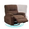 GDFStudio Gresham Modern Metal and Linen Tufted Upholstered Rotating Recliner Chair - 2 of 4