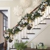 coucheta 6FT Lighted Christmas Garland for Front Door, Artificial Pre-Lit Xmas Garland Decoration, Battery Operated Xmas Garland - 4 of 4