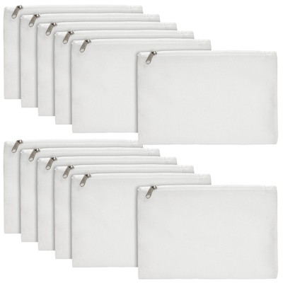 12 Pack: Black Canvas Pouch by Make Market®