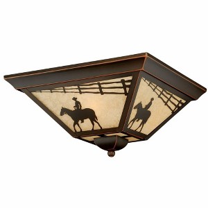 Vaxcel Trail 3 - Light Flush Mount in  Burnished Bronze - 1 of 4