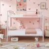 VECELO Metal Bunk Bed Over Twin, Industrial Bunkbeds with Ladder and Full-Length Guardrail - 2 of 4