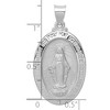 Black Bow Jewelry 14k White Gold Hollow Oval Miraculous Medal Pendant - 4 of 4