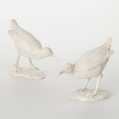 Sullivans 6.75" Whitewashed Sea Birds Set of 2