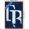 Trends International MLB Tampa Bay Rays - Logo 25 Framed Wall Poster Prints - 3 of 4