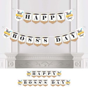 Big Dot of Happiness Happy Boss's Day - Best Boss Ever Bunting Banner - Party Decorations - Happy Boss's Day - 1 of 4