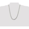 Black Bow Jewelry Men's 9mm, Sterling Silver Solid Flat Curb Chain Necklace - 2 of 4