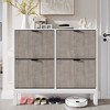 TruAIR 4-Drawer Shoe Cabinet - Narrow Freestanding Entryway Organizer with Metal Legs for Hallway/Foyer - 2 of 4
