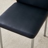 Lyngins Modern Dining Chairs with High Backrest,Upholstered Kitchen Chairs with Metal Legs,PU Chairs for Dining Room - 4 of 4