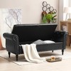 CAVINAS Storage Bench Ottoman with Storage Velvet Multifunctional Storage Bench with 1 Pillow - 4 of 4