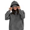 Attraco Women's Airplane Model Travel Hoodie Eye Mask Built in Long Sleeve Oversized Sweatshirt Fleece Hooded with Kangaroo Pocket - 4 of 4