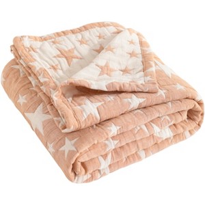 3 Layer Muslin Cotton Toddler Blanket, Super Soft and Warm Crib Blanket - NTBAY - 1 of 4