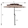 Sapphtopaz Patio Umbrella 3 Tiers Outdoor Beach Umbrella with Crank and Tilt Waterproof Pool Umbrella for Garden, Beach, Lawn, Backyard - 2 of 4