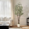 Garvee 5/6/7FT Artificial Eucalyptus Tree, Artificial Plant with White Planter，Large Faux Floor Plant Fake Silk Trees with Lights Home Decor Indoor - 3 of 4