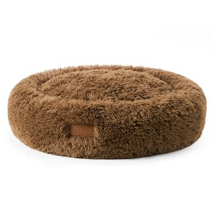 TOWN & COUNTRY LUXE CuddleTown Fuzzy Solid Donut Pet Bed - 1 of 4
