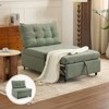 Karl Home |Teddy Fleece Armless Sleeper Chair Sofa Bed Space-Saving Pull-Out Chair Bed For Small Spaces - 3 of 4