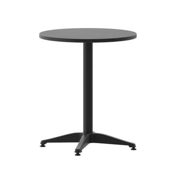 Flash Furniture Mellie 23.5'' Round Aluminum Indoor-Outdoor Table with Base