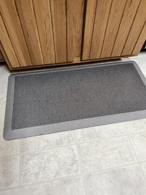 Martha Stewart Mira Modern Heathered Anti-Fatigue Air-Infused Kitchen Mat, Coffee Brown, 19.6x39