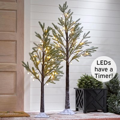 The Lakeside Collection Lighted Holiday Trees - 48"H