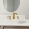 Brushed Gold 3-Hole Low-Arch 8 Inch Widespread Bathroom Faucet, Vanity Sink Faucet with Pop Up Drain Assembly and Water Supply Lines for Lavatory - 3 of 4