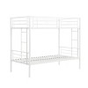 NicBex Twin Over Twin Bunk Bed with Safety Guardrails,Metal Loft Bed with 2 Ladders for Bedroom,Convertible Bunkbeds,White/Black - 4 of 4