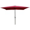 6 x 9ft Patio Umbrella, Market Table Umbrella With Crank And Push Button Tilt Without Flap, Outdoor Waterproof Umbrella - 2 of 4