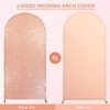TROPOW Sequin Wedding Arch Cover – Round Top Zippered Backdrop for Parties/Events (1-Pack) - 3 of 4