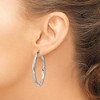 Black Bow Jewelry 3mm, Sterling Silver, Twisted Round Hoop Earrings, 40mm Dia.(1 1/2 In) - 3 of 4