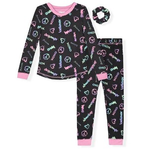 Sleep On It Girls 2-Piece Super Soft Jersey Long Sleeve Snug-Fit Pajama Set - Believer, 8 - 1 of 4