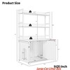 Large Cat Litter Box Enclosure w/ Storage Shelf 2-in-1 Hidden Litter Box Furniture with Scratch Pad House Cat Box Washroom for Livingroom Entryway - 2 of 4