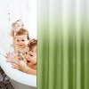 LunaLulinlk Green Ombre Fabric Shower Curtain - 2 of 4