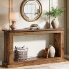 Hommoo 2-Tier Farmhouse Console Table Brown - 2 of 4