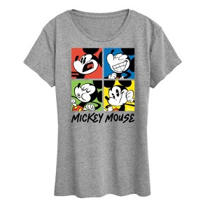 Women's - Disney - Mickey Colorblock Short Sleeve Graphic T-Shirt - 1 of 4