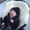 Cover Baby 0-3 Years Scandinavian Organic Wool Adjustable Footmuff in Black - 2 of 4