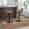 RISOKEYS Modern Swivel Bar Stools Set of 2 - Adjustable Counter Height Chairs with Footrest for Kitchen, Dining Room - Furniture for Home Decor,Beige - 2 of 4