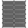 vidaXL Shoe Rack Black 37.2 in.x14.4 in.x41.7 in. PP - 3 of 4