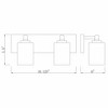 Soledad 2-Light Vanity Light - Minimalist Steel Fixture with Chic Glass Shades - 3 of 3