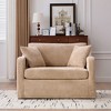 GDFStudio Penman 45.27"W Modern Chenille Upholstered Oversized Accent Chair with Two Bolster Pillows - 2 of 4