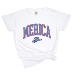 Simply Sage Market Merica Cowboy Hat Garment Dyed Tee - 1 of 4