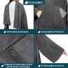 PAVILIA Fleece Wearable Blanket with Sleeves, Warm Cozy Soft Functional Lightweight Sleeved Throw Adults Men Women - 2 of 4