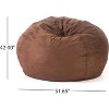 CAVINAS Round Microsuede Bean Bag Chair for Adults & Kids,Soft Bean Bag Ottoman,Accent Chairs for Living Room - 4 of 4