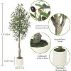 Faux Olive Tree,Olive Trees Artificia Indoor with White Planter and Green Moss,Fake UV Resistant Artificial Tree,Imitation of real olive trees - 2 of 4