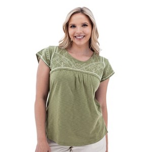 Aventura Clothing Women's Solid Poet Top - 1 of 4