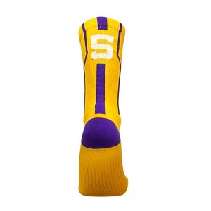 Mk Socks Player ID Jersey Number SINGLE Crew Sock - Gold, Purple, White - 1 of 1