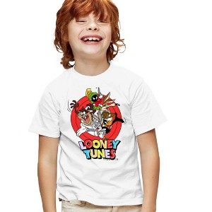 Boys' Short Sleeve Looney Tunes Group Characters T-Shirt - 1 of 4