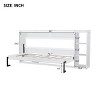 Twin Size Murphy Bed, Murphy Bed Cabinet With Space-Saving Design Allows Bed To Fold Into a Cabinet, 96'' Long Murphy Bed Bookshelf-Cuddlewood - 4 of 4