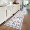 Washable Modern Printed Rug Non Slip Low Pile Rug Soft Contemporary Throw Floor Cover Foldable Indoor Carpet for Living Room Bedroom Playroom Nursery - 3 of 4