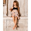 Deux par Deux Girl Printed Bubble Dress Black and Pink Butterflies - 2 of 4