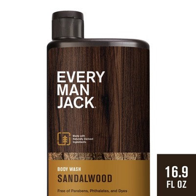 Every Man Jack Sandalwood Hydrating Men's Body Wash - 16.9 fl oz
