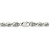 Black Bow Jewelry Men's 8mm Sterling Silver D/C 8 Sided Solid Rope Chain Necklace - 4 of 4